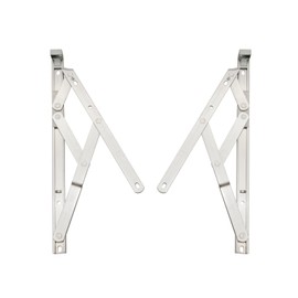 Pair of 17mm x 16" inch Top Hung Window Stays/Friction Hinges - Designed to Stay Open in Any Position Due to Friction, for uPVC or Aluminium profiled Windows (412mm).