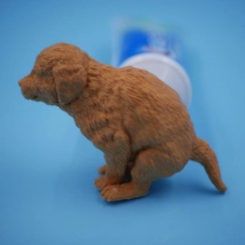 Hilarious Puppy Poop Toothpaste Dispenser,Dog Butt Toothpaste Topper,Funny Toothpaste Dispenser,Unique Pooping Dog Toothpaste Topper,Toothpaste Topper Funny for Christmas,Home,Travelling,Daily Life