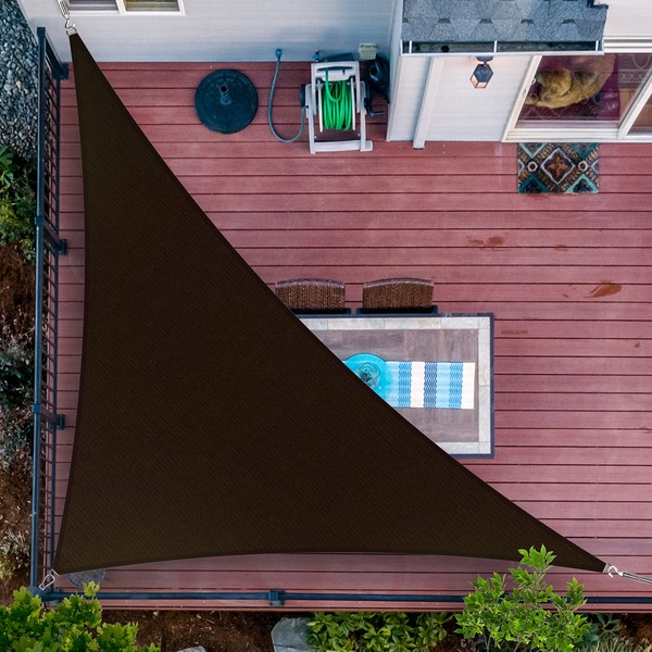 ShadeMart 24' x 24' x 33.9' Brown Right Triangle Sun