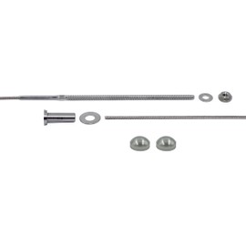 VistaView CableTec Fast & Easy 1/8 inch 15ft Cable Railing Kit - Stainless Steel 316 for Wood Posts - Complete System DIY Installation Kit - Brushed Stainless Dome End Caps