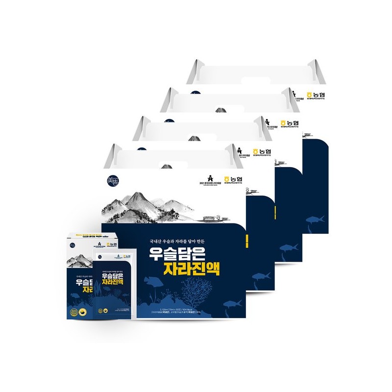 Mi-bbeum Saenghwal Geongang 국내산 우슬담은 자라진액 70ml 1박스 (총 30포)
