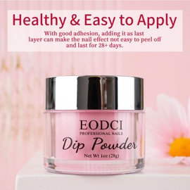 EODCI Pink Dip Powder, 1OZ Pro Nail Dip Powder for French Manicure Nail Starter & Professional Home DIY Salon Use Party Festival Gift Keep Long-lasting Dip Nails