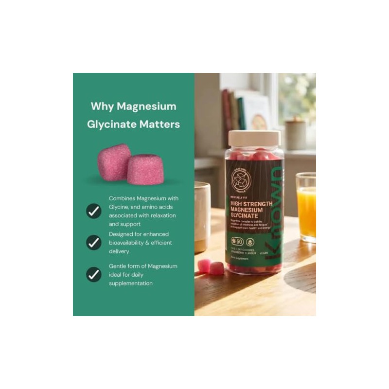 Known Magnesium Glycinate Gummies 1440mg – 1 Month Supply –