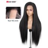 WIGNEE 13x6 Synthetic Lace Front Wig 28" Long Straight Wig