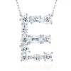 Pass Diamond Tester Letter E Multi Cut VVS Moissanite Necklace