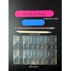 M·Q NAIL,Press on nails,Magic mirror powder square medium nails,Hand drawn,Includes