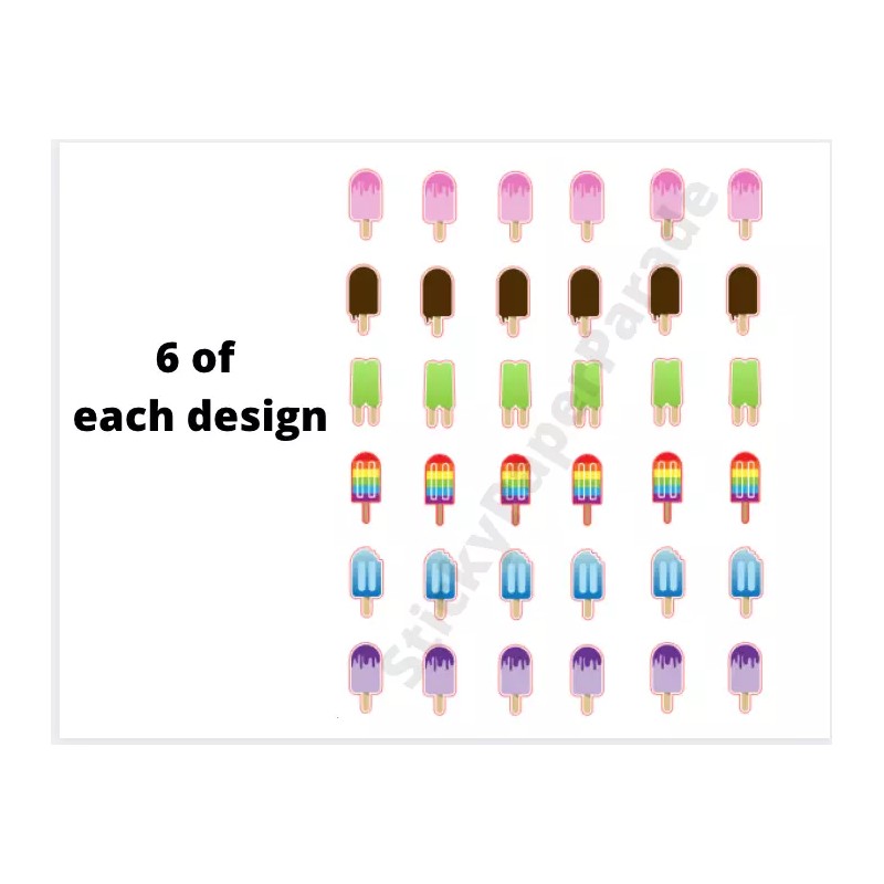 Homemade Popsicles Planner Stickers #73 / Planner Stickers  / Journal