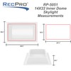 RecPro RV Skylight Inner Dome with Clear Window | 14"