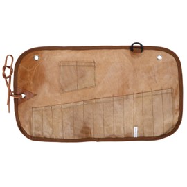 Sosoport Roll up Cutlery Storage Bag Portable Camping Utensil Organizer Canvas Travel Tool Roll Bag