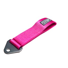 TRS Motorsport Fabric Tow Loop Strap Fixed Length for Front or Rear Bumper, High Strength (Upto 5000KG) - 10 Colour Options - Made in The UK (Pink)