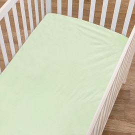 American Baby Company Heavenly Soft Chenille Fitted Crib Sheet for Standard Crib and Toddler Mattresses, Celery, for Boys and Girls