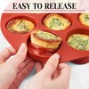 CLUEWR 2 Pack Air Fryer Muffin Pans, 7 Cups Silicone