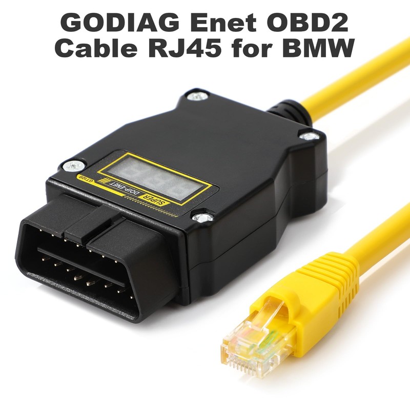 GODIAG Ethernet Enet OBD2 Cable RJ45 for F/G Series Coding