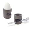 QMBasic Set of 2 Egg Cups | Grey Modern Concrete