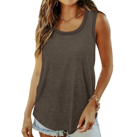 Saloogoe Womens Tank Tops Loose Fit Sleeveless Shirts Summer Outfits Cruise Travel Business Casual Hawaiian XXL