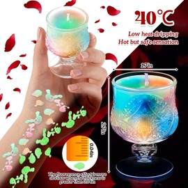 Tisancy Tiny Low Temperature Candles - Body Safe Scented Tea Lights, Low Heat Decorative Candles for Home, Wedding & Romantic Ambiance(Colorful,Cup)