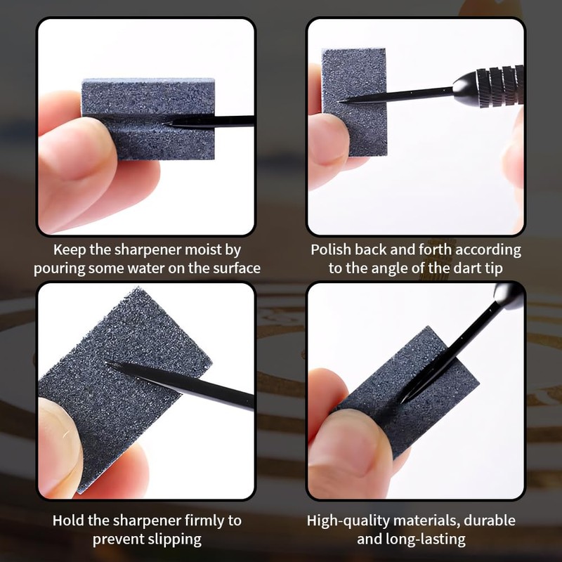 XINAZZIT 6Pcs Darts V-Groove Sharpening Stone Dart Sharpener Dart Accessories