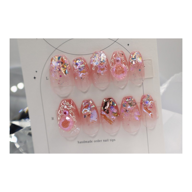 Handmade nail tips - 'Youte';Ice on Ice - Basic -