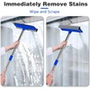 2 in 1 Window Squeegee,Car Window Cleaner Tool with 55"