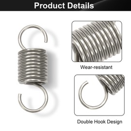 GUNGY Tension Springs with Hooks Stainless Steel Tension Spring 50 mm Outer Diameter 18 mm Wire Diameter 2 mm Maximum Tensile Force 8.3 kg 2 x 18 x 50 mm Pack of