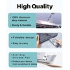 VVGAOGES Laptop Stand, Aluminium Height-Adjustable Ventilated Notebook Stand, Foldable Portable