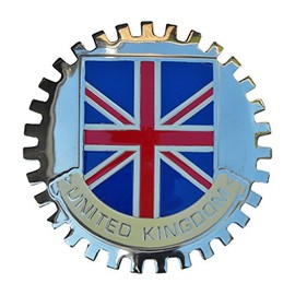 United Kingdom Union Jack Flag Car Grille Badge
