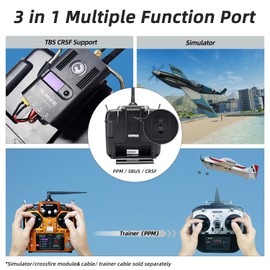 Radiolink AT10II 12 Channels 2.4G RC Transmitter and Receiver R12DS & PRM-01 Voltage Telemetry Radio Controller for RC Airplane FPV Racing Drone Quad Helicopter Car and Boat (Grey Mode 2 Left Hand)