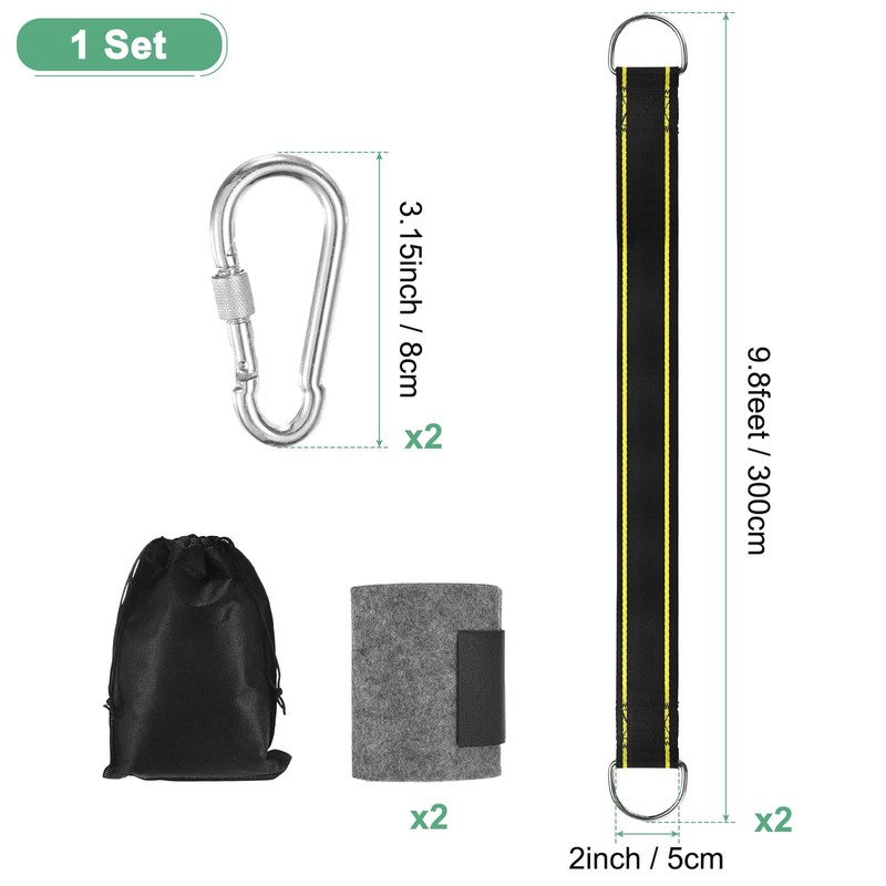 M METERXITY Tree Swing Straps Hanging Kit, 9.8FT Polyester Heavy