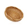 Whalehub Natural Rattan Round Fruit Basket Bowls, Hand Woven Decor