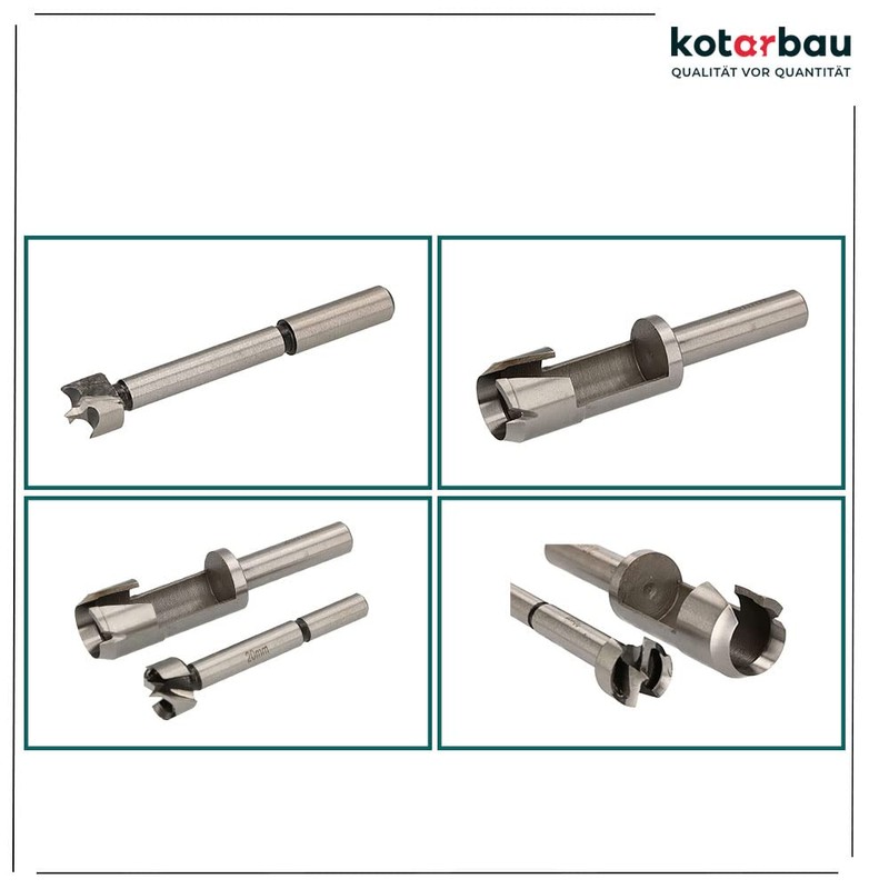 KOTARBAU® Milling Cutter & Drill Bit Set 20 mm Wood