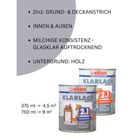 Wilckens Wilckens 2in1 Klarlack seidenmatt, 750 ml, farblos