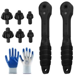 QOOWFEANIG 2PC Double Head Drill Chuck Wrench Tool-2 in 1 Ratchet Spanner for Electric Drills Universal Replacement Key for Tightening/Loosening Chuck,Durable Power Tool Accessories