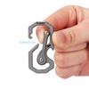 Tibitdeer Men's Keychain, Carabiner, Titanium Metal, Includes Key Ring, Bottle