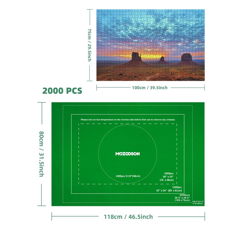 MOZOOSON Puzzle Mat, Puzzle Mat Roll Up for 2000 1000