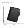 NISCAYA Men's Zipper Short Wallet Multifunctional Vertical Mini Wallet New