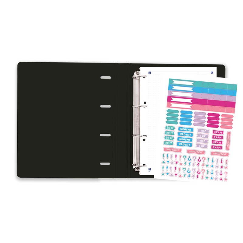 Oxford Live & Go, A5 4-Ring Binder with Polyfoam Plastic,