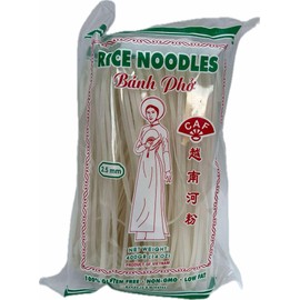 CAF Premium Rice Noodles, Rice Sticks, Pho Noodles, Rice Noodles for Pho or Pad Thai, Gluten Free, Banh Pho (14 Ounce (Pack of 1), 2.5mm (Pack of 1))