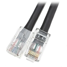 C&E CAT5E 350MHz 50-Feet UTP Bootless Cable, Black (CNE68930)