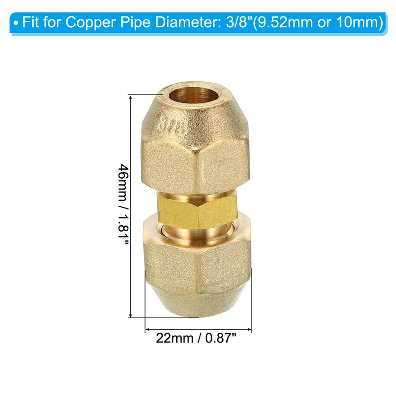 PATIKIL Pipe Extension Joint Connector, 2pcs Free Welding AC Copper