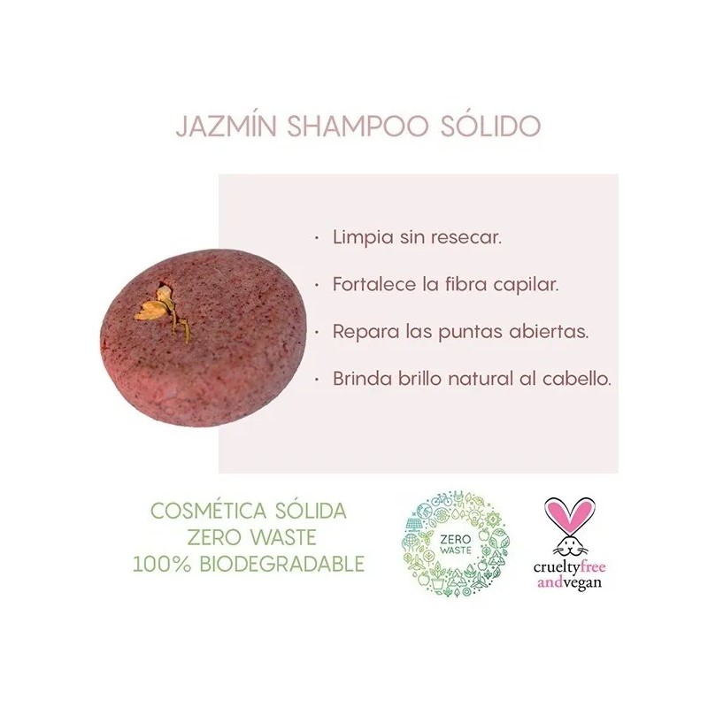 Shampoo Sólido De Jazmín + Regalo Acondicionador Sólido 30gr