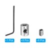 PATIKIL 6pcs 3mm Hole Wire Rope Clip Set 304 Stainless