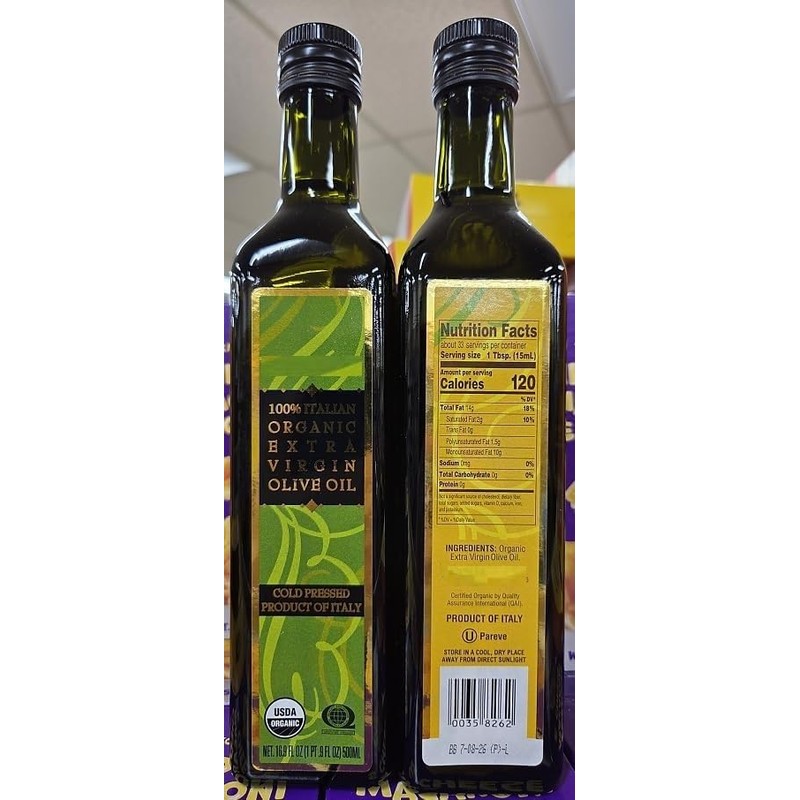 Trader Joe 100% Italian Organic Cold Pressed Extra Virgin Olive