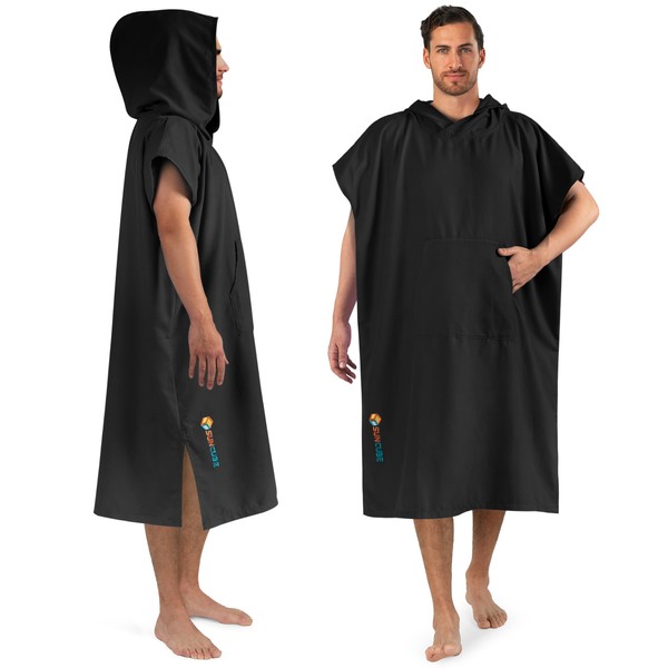 SUN CUBE Surf Poncho Changing Robe with Hood, Quick Dry