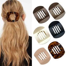 TOEECY Pack of 6 Hair Clips for Women Hair Clip Flat Claw Clip Hair Clip Non-Slip Hair Clip Thick Thin Hair Hold Hair Accessories for Women Girls Styling Hair Clips