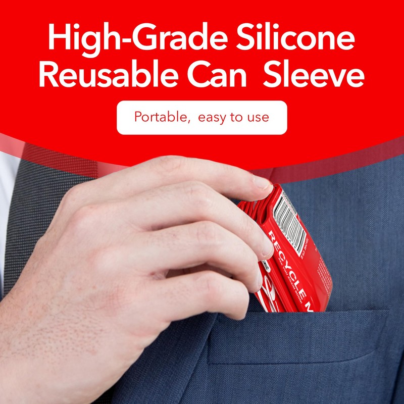 Skywin-Silicone Can Cover Red-3 Pack 12oz (355ml), Silicone Can Sleeve,