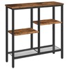 HOOBRO Console Table, Narrow Side Table, Sofa Table, 4-Tier Industrial