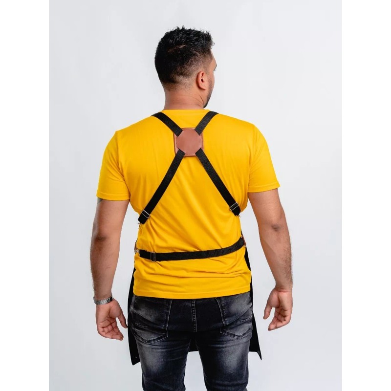 Don Pablo Mandil Para Barbero Personalizado Con Láser En Curpiel