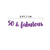50 & Fabulous Purple Glitter Banner - Happy 50th Birthday