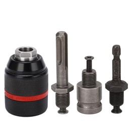 Eagles 2-13mm Keyless Drill Chuck Metal Heavy Duty 1/2''-20UNF with SDS-Plus Shank 1/4" Hex Shank 1/2'' Socket Square Wrench Adapter for Impact Driver, Electric Drill, Hammer Drill (Hexagon Head)