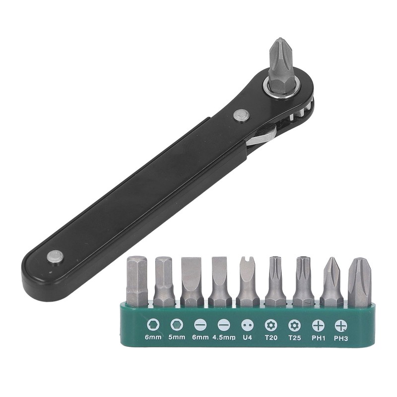 11Pcs Mini Screwdriver Set 1/4in Pocket Micro EDC Tool Ratchet